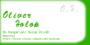 oliver holop business card